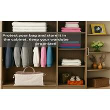 Faux Suede Drawstring Pouch, Foldable Wallet, Drawstring Bag, Travel Storage Bag, Space-Saving Wardrobe/Closet Organizer, Women Clutch Purse, Handbag - Multicolor - View 7