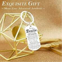 Quà tặng độc đáo cho bạn thân, Hoa bạn thân, Móc khóa bạn thân, Móc khóa sinh nhật, Tình bạn chân thành tốt đẹp - trắng - Xem 3