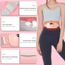 Cordless Heating Pad For Period Cramps: Portable Menstrual Heating Belt With 3 Heat Levels 4 Massage Modes - Wearable Waist Heating Pad For Women Girls Cordless Period Cramp Relief Heating Pad – 3 Heat Levels & 4 Massage Modes, Portable Women - Hồng - Xem 5