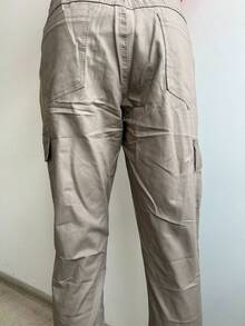 Men's Casual Military Tactical Pants - Multiple Pockets For Work And Sport - 煙灰色 - 查看 6
