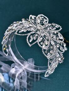 1 Peça Faixa Nupcial de Luxo com Decoração de Strass, Cinto de Cintura da Moda Adequado para Vestidos e Acessórios de Vestido de Noiva