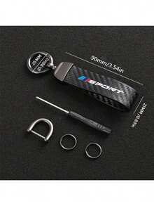 1pc Carbon Fiber Colorful Key Chain, Suitable For BMW 1 Series, 3 Series, 5 Series, 7 Series, 2 Series, 4 Series, 6 Series, X Series, X1, X3, X5, X6, X4, Fashionable Car Key Chain - one-size - View 2