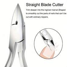 1pc Professional Stainless Steel Nail Clipper, Suitable For Ingrown Nail Trimming, Precise Edging, Thick Nails And Foot Care - Multicolor - View 5
