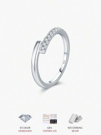  MODIAN D Color VVS1 Square Moissanite Ring 925 Sterling Silver Dazzling Wedding Band Rings For Women Fine Jewelry Gifts