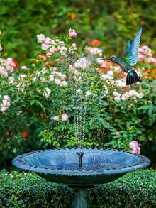 1/2pcs Outdoor Solar Powered Fountain Water Pump Night Light, Colorful, With 12 Nozzles, IP44 Waterproof, Auto Dusk To Dawn, Suitable For Water Features And Gardens, Tropical Neon Home Decor, Garden Lighting LED, Bird Bath Fountain Pump, Multi-Function Bird Feeder Waterer