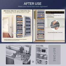 5-Tier Over-The-Door Storage Organizer With Large Pockets - Heavy-Duty Fabric Hanging Cabinet, Space-Saving Closet Organizer For Bedroom, Bathroom - 深灰色 - 查看 9