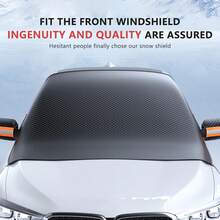 Universal Car Half Cover Sunshade Windproof Design Sun Protection Suitable For Most Cars And SUVs - 黑色 - 查看 4