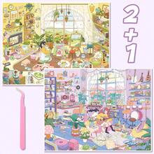 3D Miniature House DIY Landscape Stickers, Music Studio, Illustration Studio, Suitable For Gifts, Office, Home, Marking, Labels, Classrooms, Entertainment Toys, Student Journals, Creative Retro Decoration DIY Stickers - Multicolor - View 11