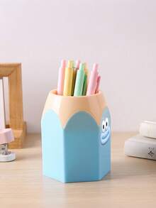 Kolorowy organizer na biurko w kształcie ołówka, uroczy, kreskówkowy kubek z tworzywa ABS z motywem ust kiełbaski, wielofunkcyjny, z otworem na nożyczki, trwały pojemnik na przybory biurowe na długopisy, ołówki, markery, kredki i pędzle, zabawne akcesoria do biurka i szkoły dla nauczycieli i uczniów, idealny do wystroju sali lekcyjnej w domu i biurze, na powrót do szkoły, na Boże Narodzenie, Nowy Rok, Wielkanoc, prezent z okazji docenienia nauczyciela - Wielokolorowe - Zobacz 10