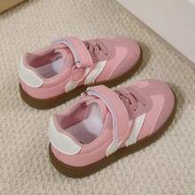 Toddler/Little Kid Comfortable Hook & Loop Strap Sneakers With Mesh Lining – Anti-Wear All-Season Sport Shoes For School & Daily Play - Màu hồng gỉ - Xem 5