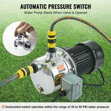 Bomba de chorro para pozos poco profundos de acero inoxidable  3/4HP SUS304, 115 voltios, 18,5 GPM, 131 pies de altura máxima, para sistema de riego de jardines agrícolas, suministro de agua a gran altura, ducha de refuerzo - 115 voltios, 18,5 GPM - Ver 3