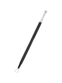 5pcs/2pcs/1pc Professional Salon Quality Metal Double-Sided Cuticle Pusher And Nipper, Stainless Steel Gel Nail Polish Remover, Manicure Pedicure Cleaning Pressure Tool For Nails And Toenails, Salon Use - Black - View 12