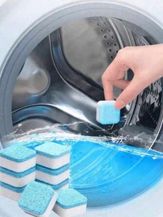 Pastillas limpiadoras para lavadora - Pastillas de limpieza profunda y desodorización con espuma, pastillas de limpieza del tambor de la lavadora para eliminar manchas y sarro, bola de lavado para evitar enredos y lavado sin pelusa, organizador de sostenes montado en la pared, bolsa de red colgante para almacenamiento de calcetines y artículos varios