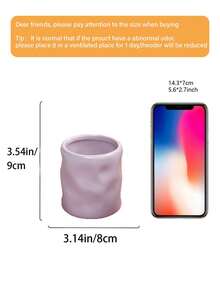 1个树脂化妆刷架 - 手工扭纹设计，两用装饰刷架，适用于梳妆台、办公室、卧室 - 优雅家居装饰礼品（紫色/米色），卧室装饰 | 装饰收纳架 | 高品质工艺 - 彩色 - 查看 7