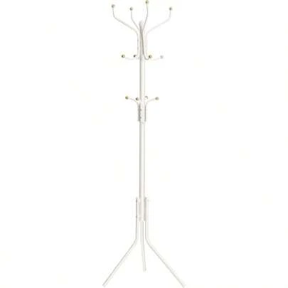 Metal Coat Rack Clothes Stand Hat Handbag Hanger 182 Cm Tall Hall Tree RCR19W Creamy White/Ivory