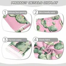 - Leggings deportivos elsticos para nios, color rosa cactus esttico, rendimiento 4T - 4 Años - Ver 3