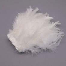 1M 10–15cm Artificial Turkey Feather Trim For Wedding Dress Decoration, DIY Sewing Crafts, Handmade Plume Clothing Accessories & Elegant Party Styling - Multicolor - View 16