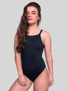 Women's Swimsuit With Low Back, High-Quality Fabric, Summer - 黑色 - 查看 7