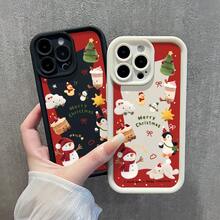 Funda protectora de teléfono con Fundas De Celular Navidad Diseño Creativo Festivo Adorable regalo de moda minimalista interesante para hombres y mujeres, adecuado para iPhone16/15/15Pro/15ProMax/14/13/12/11/XsMAX, iP 17,  Max Series,A14/A15/S23 Ultra/A50/A12/A32/A52/A72/A51/A21S/A13/A14/S22 Ultra/S23/A33/A53/S20 FE,Protección completa contra caídas, resistencia a impactos y prevención de rayaduras,diseño creativo y de moda para hombres y mujeres - Negro* - Ver 3