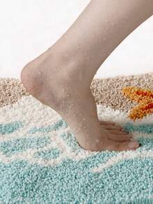 DAJIANG 1pc Fluffy Bathroom Rug, Soft And Comfortable Foot Feel, Flower Shaped Bath Mat With TPR Non-Slip Bottom, Suitable For Hallway, Bedroom, Living Room, Bedside, Decorative Small Rug, Machine Washable And Easy To Clean - Multicolor - View 7