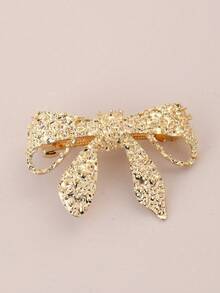 1个简约金属蝴蝶结发夹，百搭甜美发爪夹，适用于马尾辫，也可作发夹、发卡、发卡、头饰、女士发饰、发卡 - 彩色 - 查看 3