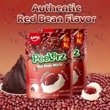 AMOS Peelerz Red Bean Mochi Gummy Candy, Peelable Rice Mochi Real Red Bean Flavored 1.41oz Packs-Taste Snack Gummy Candy, Peelable Design, Novelty Candy, Glutenfree Snack Comforting Sweetness In Every Bite - Red Bean-1 Pack - 查看 2