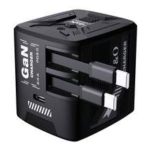 W&O 2025 新款 120W 手机充电器，GaN 快速充电器 - 轻松增强您的充电游戏：高效 USB-C 可折叠旅行充电器，带 2 根电缆，带 1 个 C 型端口 - 适用于为各种电子设备充电，120 厘米/47 英寸可伸缩电缆，家庭、办公室多端口高输出功率 - 美規A型插(110-127V) - 查看 15