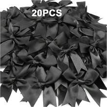20/50个彩色缎带蝴蝶结，可爱蝴蝶结，适用于DIY工艺品装饰、头饰、时尚服装配饰、婚礼、生日派对装饰 - 彩色 - 查看 31