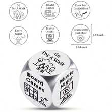 1 pieza Dados de decisión para accesorios de libros para amantes de los libros - Perfecto para parejas, aniversarios, bodas y regalos del Día de San Valentín - Construcción de acero resistente