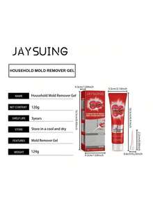 JAYSUING 防霉凝胶，家用清洁，快速去除霉菌，抑制霉菌再生，适用于厨房、浴室瓷砖、冰箱、洗衣机密封圈、冰箱缝隙、瓷砖缝隙、马桶底部、电动牙刷、洁面仪等，可去除洗衣机、冰箱、水槽、马桶、角落、电动牙刷等处的霉斑。 - 彩色 - 查看 9