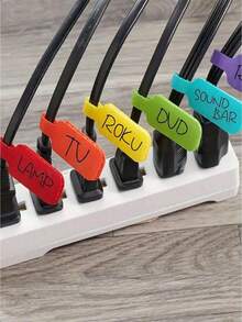 1-30pcs Colorful Self-Adhesive Cable Labels, Network Cable Labels Stickers For Cable Management And Identification [Random Style, Color And Packaging] - Multicolor - View 3