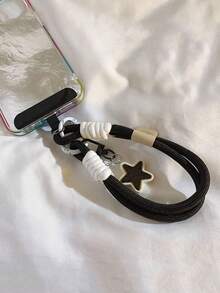 1pc Pentagram Girly Wrist Strap Chain, Durable Phone Lanyard - Multicolor - View 2