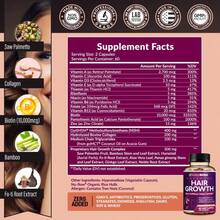 24-In-1 Advanced Hair Growth Vitamins | Biotin 10,000mcg, Collagen, Patented OptiMSM, GoMCT, Saw Palmetto | Naturally Regrow Stronger & Healthier Hair, Skin And Nails | Stops Hair Loss | 60 Day Supply - 其他 - 查看 3