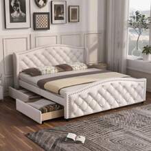 Bed Frames - White PU - View 1