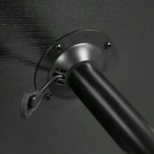 Height Adjustable Round Pub Table 360 Swivel Counter Bar Tables Bistro Tall Cocktail MDF Top, Black - Full Black - View 8