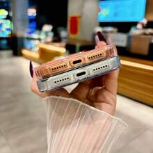 Magnetic Charge Phone Case Compatible With IPhone 17 17 Air 17 Pro 17 Pro Max Clear Acrylic Slim Cover Compatible With IPhone 13 11 16 Pro Max 15 14 Plus 16e - Orange - View 9
