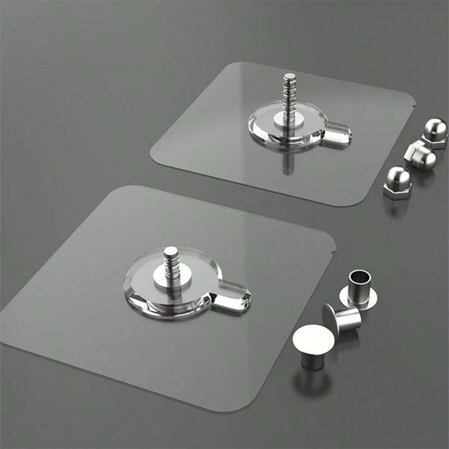 30pcs Invisible Screw-Free Adhesive Hooks, Transparent Screw Hooks For Hanging Pictures, Posters, Frames - No Drilling Required, Strong Adhesive Wall Hooks