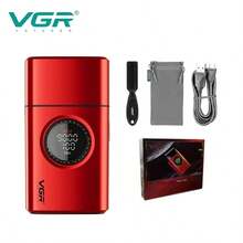 Afeitadora eléctrica VGR Professional Triple Foil con pantalla digital, ajustable, versátil y de alta eficiencia para el afeitado de hombres, modelo V-378 - Multicolor - Ver 11