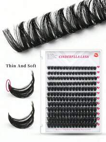 192pcs Pre-Made Eyelash Fans, Russian Curl C/D Curl 8-18mm Length Fluffy Easy To Wear Eyelash Extension Beauty Tools - D - View 2