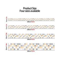 1 Roll Of 2-Meter-Long Self-Adhesive Waterproof PVC Wallpaper, Multi-Color Mosaic Squares For Free Cutting And Home Decoration. Ideal For Kitchen Applications And Interior Beautification In Living Rooms, Kitchens, Bedrooms, Bathrooms, Staircases, Accent Walls, Floors, Walls, And Holiday Backdrops - Multicolor - View 4