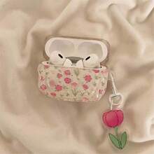 Pink Floral Protective Case Compatible With Apple Wireless Charging Case, Scratch-Resistant And Shockproof - Clear - View 4