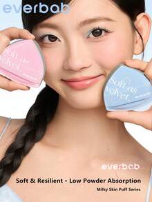 Everbab Bow Makeup Sponge Puff Set, Dry & Wet Use