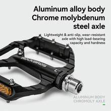 ROCKBROS 1个铝合金防滑反光大脚踏板 - 让骑行更轻松