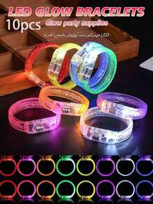 20个装多色LED发光气球手环,配备炫彩闪光灯。这是一款可在黑暗中发光的饰品。LED手环可连续使用12小时以上。亚克力材质,灯光效果炫目。适用于酒吧、婚礼、派对、嘉年华、音乐会等场合,也可作为生日礼物。 - 彩色 - 查看 9