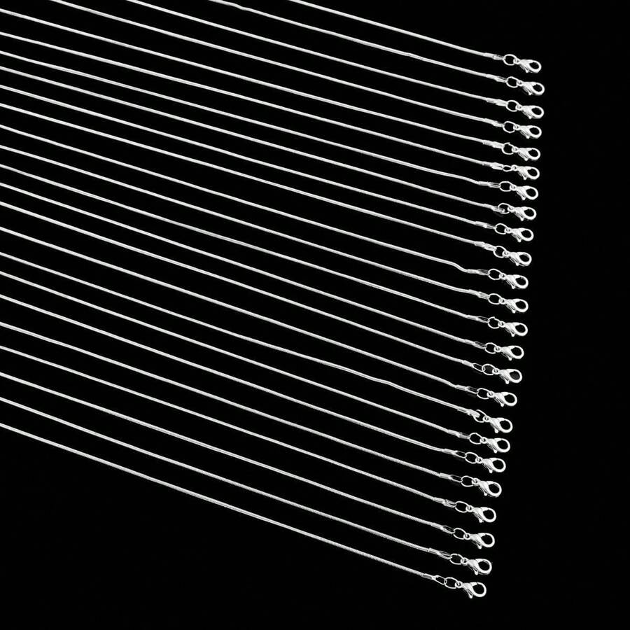 1.2mm Snake Bone Chain Necklace, With Lobster Clasp, Length 15.75-23.62 Inches, Suitable For DIY Jewelry Making, Wholesale Jewelry Findings - Multicolor - View 1