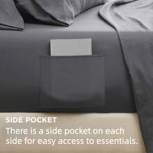 Extra Deep Pocket King Sheets - 4/6pcs Ultra Soft Breathable & Cooling Bed Sheet Set & 2 Bonus Side Pocket, Hotel Luxury, Soft Wrinkle-Free For Extra Deep Mattresses, Fitted Sheet, Flat Sheet & 2 Or 4 Pillowcases For Mattresses, Christmas Gifts - Màu Xám nhạt - Xem 3