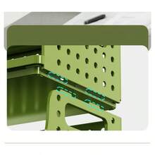 Ins Style Hollow Double-Layer Storage Rack, Minimalist Pegboard With Hooks & Pen Holder, Office Organizer Shelf