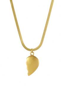 1 Stück Edelstahl Halskette Romantisches Herz Beste Freunde Gute Freundschaft, Paar Anhänger Halskette für Frauen Paar Schmuck Geschenk - Gold - Übersicht 5