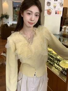 Women Cardigans - 黃色 - 查看 5
