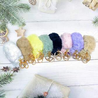 Wnter Rabbit Fur Earmuffs Compatible With AirPods Pro3, Warm & Soft Protective Case Compatible With AirPods 4, Fluffy Gift For Women, Holiday Gift